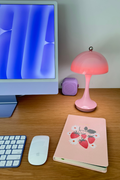 Pink Mushroom Shape LED Portable Cordless Table Lamp