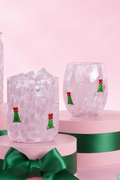 Christmas Trees Charm Wine Glass 17oz