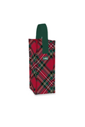 Christmas Plaid Reusable Gift Bag (Wine)