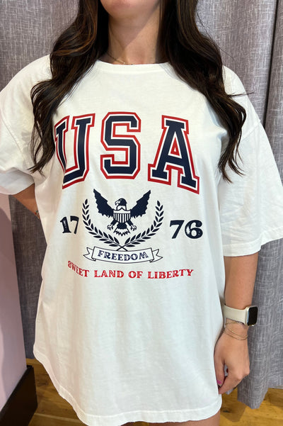 Sweet Land of Freedom Oversized Graphic Tee