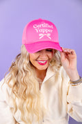 Certified Yapper Trucker Hat - Hot Pink