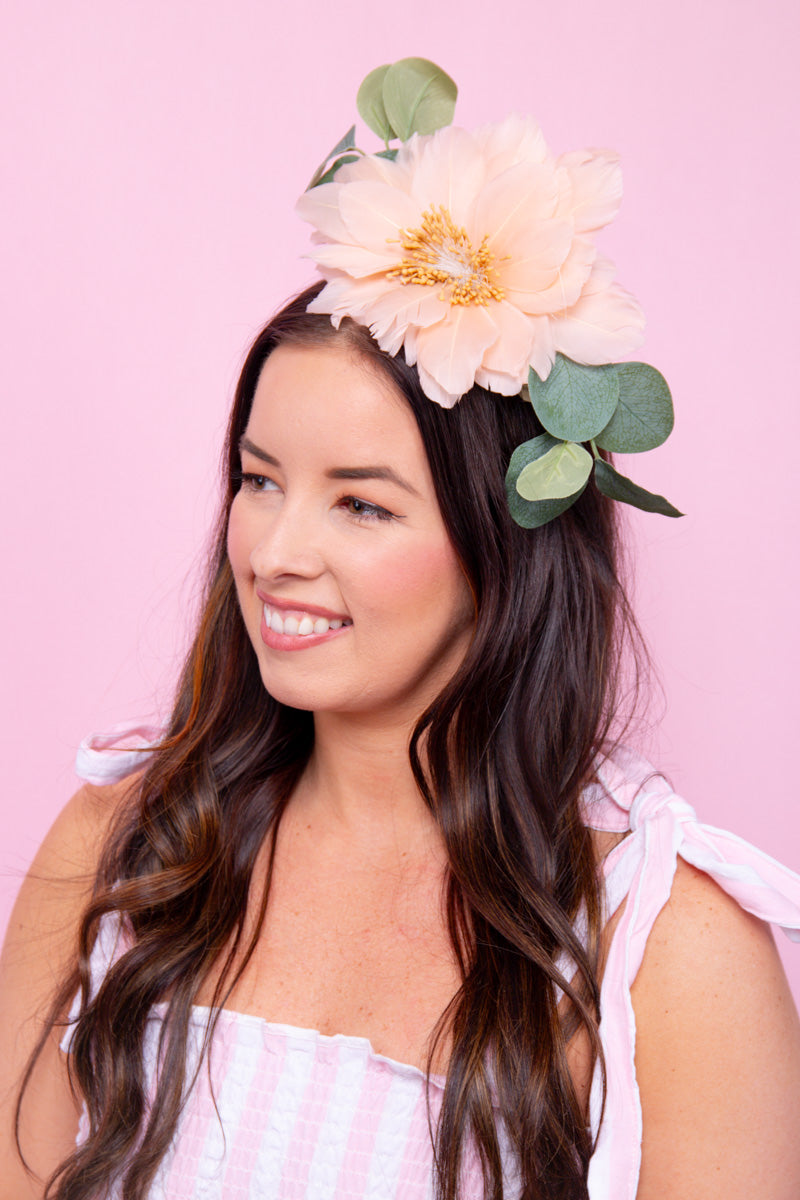 Peach Blossom Fascinator- FINAL SALE