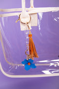 XL Leather Tassel Bag Charm