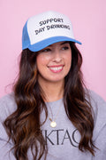 Support Day Drinking Trucker Hat - Blue