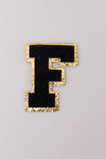 Chenille Adhesive Letter Patches- Black 5.5cm