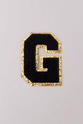 Chenille Adhesive Letter Patches- Black 5.5cm