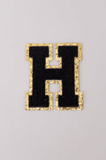 Chenille Adhesive Letter Patches- Black 5.5cm