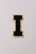 Chenille Adhesive Letter Patches- Black 5.5cm