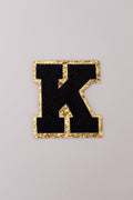 Chenille Adhesive Letter Patches- Black 5.5cm