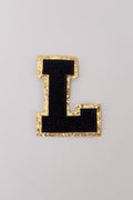 Chenille Adhesive Letter Patches- Black 5.5cm