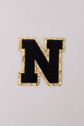 Chenille Adhesive Letter Patches- Black 5.5cm