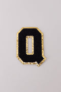 Chenille Adhesive Letter Patches- Black 5.5cm