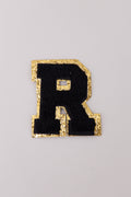 Chenille Adhesive Letter Patches- Black 5.5cm