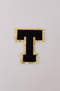 Chenille Adhesive Letter Patches- Black 5.5cm