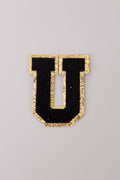 Chenille Adhesive Letter Patches- Black 5.5cm