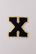 Chenille Adhesive Letter Patches- Black 5.5cm