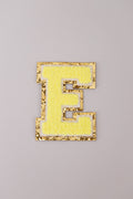 Chenille Adhesive Letter Patches- Yellow 5.5cm
