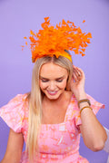 Tangerine Tammy Fascinator - FINAL SALE