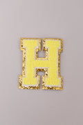 Chenille Adhesive Letter Patches- Yellow 5.5cm