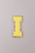 Chenille Adhesive Letter Patches- Yellow 5.5cm