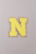 Chenille Adhesive Letter Patches- Yellow 5.5cm