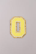 Chenille Iron-On Letter Patches- Yellow 8cm
