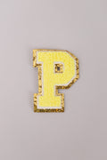 Chenille Adhesive Letter Patches- Yellow 5.5cm