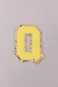Chenille Adhesive Letter Patches- Yellow 5.5cm