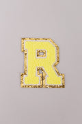 Chenille Adhesive Letter Patches- Yellow 5.5cm