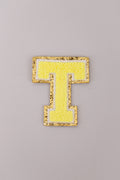 Chenille Adhesive Letter Patches- Yellow 5.5cm