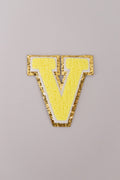 Chenille Adhesive Letter Patches- Yellow 5.5cm
