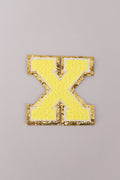 Chenille Adhesive Letter Patches- Yellow 5.5cm