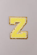 Chenille Adhesive Letter Patches- Yellow 5.5cm