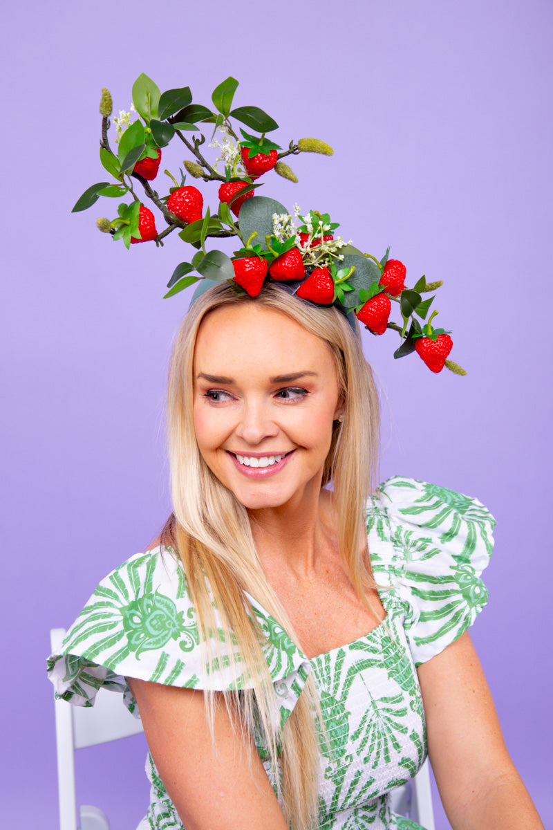 Strawberry Fields Fascinator - FINAL SALE