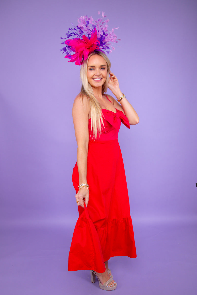 Double the Fun Color Block Bow Dress- FINAL SALE