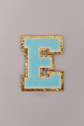 Chenille Adhesive Letter Patches- Blue 5.5cm