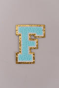Chenille Adhesive Letter Patches- Blue 5.5cm