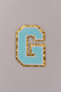 Chenille Adhesive Letter Patches- Blue 5.5cm