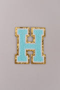 Chenille Adhesive Letter Patches- Blue 5.5cm