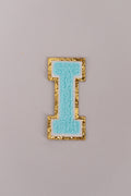 Chenille Adhesive Letter Patches- Blue 5.5cm