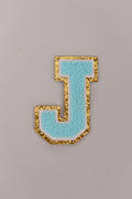 Chenille Adhesive Letter Patches- Blue 5.5cm
