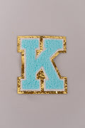 Chenille Adhesive Letter Patches- Blue 5.5cm