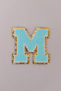 Chenille Adhesive Letter Patches- Blue 5.5cm