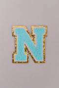 Chenille Adhesive Letter Patches- Blue 5.5cm