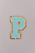 Chenille Adhesive Letter Patches- Blue 5.5cm