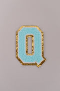 Chenille Iron-On Letter Patches- Blue 8cm