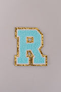 Chenille Adhesive Letter Patches- Blue 5.5cm