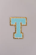 Chenille Adhesive Letter Patches- Blue 5.5cm