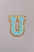 Chenille Adhesive Letter Patches- Blue 5.5cm