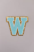 Chenille Adhesive Letter Patches- Blue 5.5cm